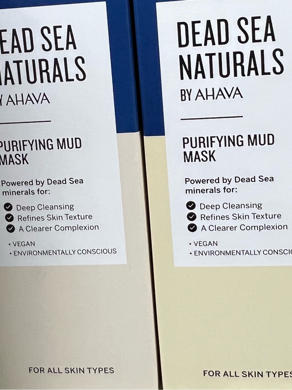 Two AHAVA Dead Sea Naturals Purifying Mud Mask 3.4oz each